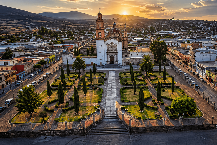 Centro Histórico de Apan al Atardecer